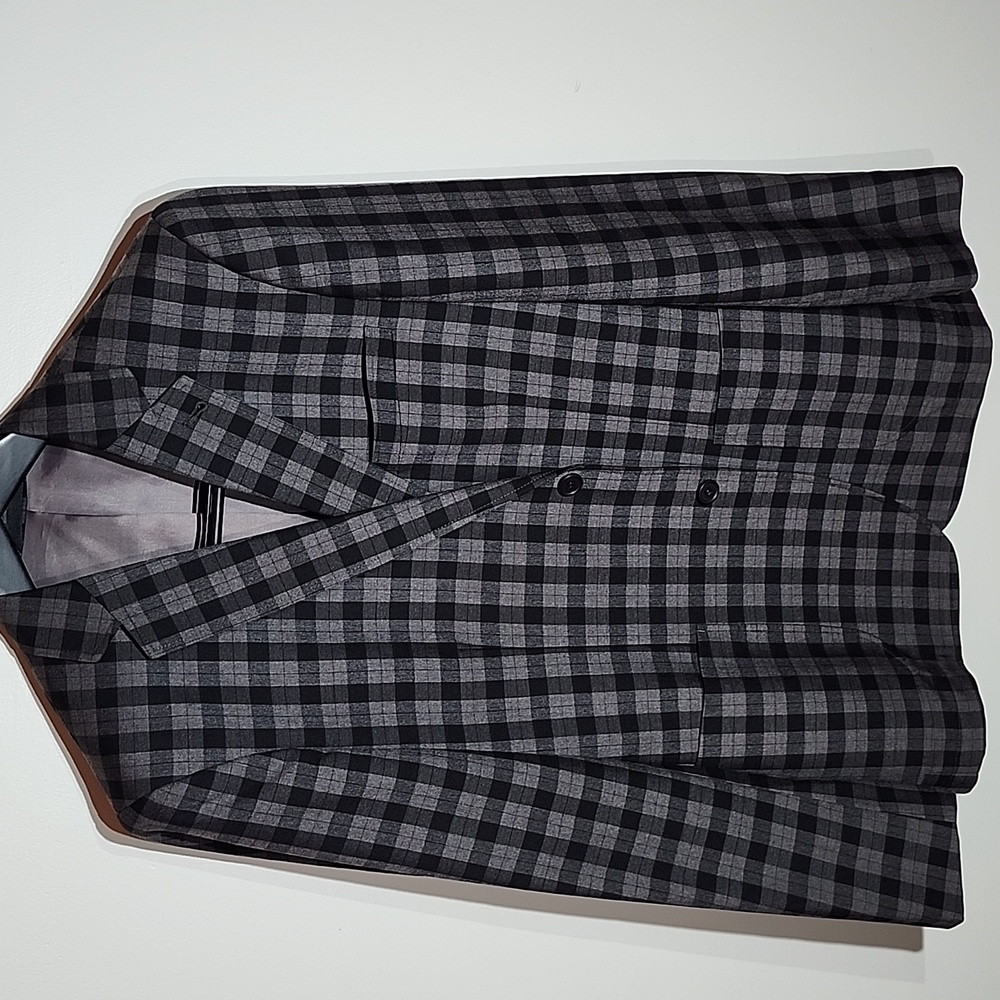 Zanetti Men's Black/Gray Sportcoat